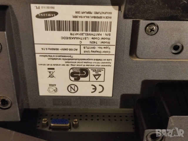 Монитор Samsung 17", снимка 2 - Монитори - 53036075