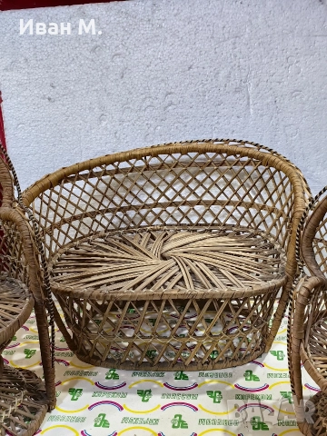 Ратанов комплект за кукли, снимка 4 - Кукли - 52813620