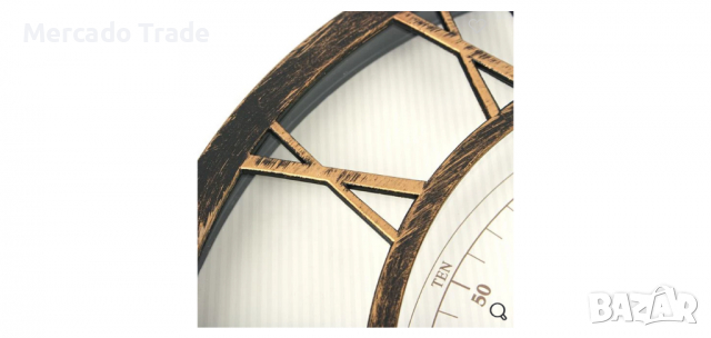 Декоративен бронзов стенен часовник с латински цифри , снимка 4 - Декорация за дома - 36219253