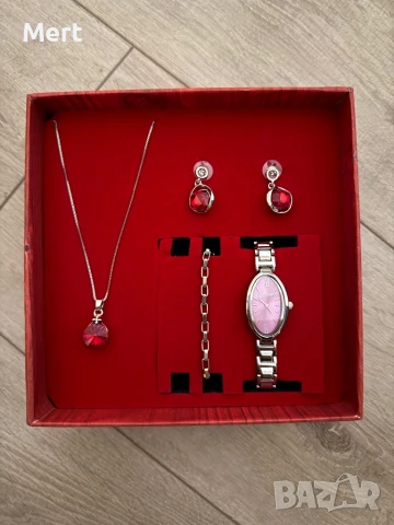 Дамски комплект бижута + часовник , снимка 1