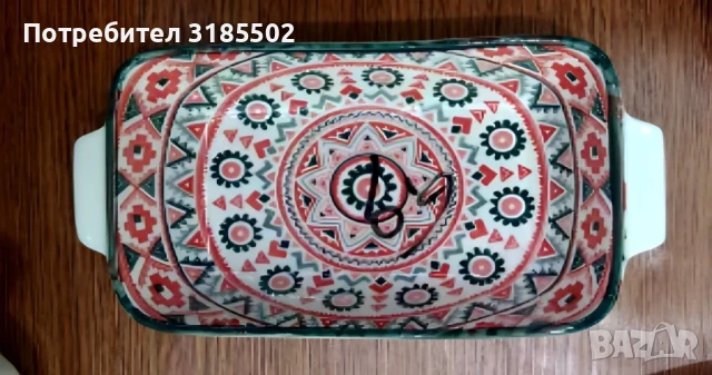 Керамична правоъгълна чиния плато с дръжки, снимка 5 - Прибори за хранене, готвене и сервиране - 51393300