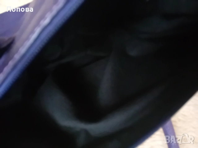 Италианска  лилава чанта  естествена кожа, снимка 3 - Чанти - 52372006