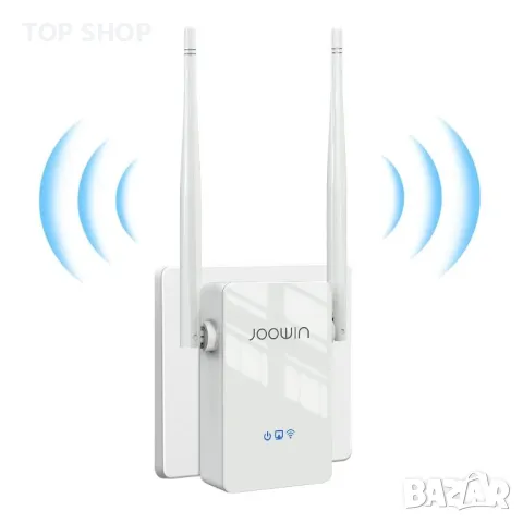 JOOWIN WiFi усилвател/ретранслатор/300Mbps/2.4GHz/WiFI/рутер/AP режими/Ethernet порт/2 антени/WPS