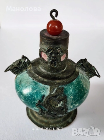 Тибетска бутилка за енфие., снимка 2 - Антикварни и старинни предмети - 52024035