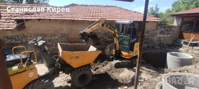Услуги с мини багер 1.7т.; Мини Челен Товарач {Фадрома; Бобкат} и Самосвал, снимка 8 - Други ремонти - 44672520