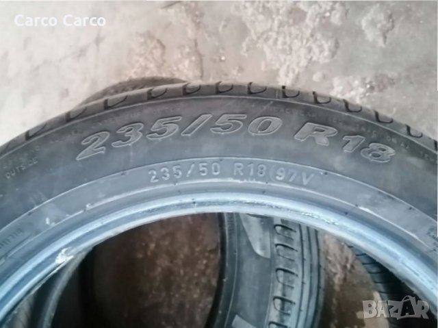 Гуми 235 50 18 Пирели Pirelli 2 броя Нов внос Не е нова  Цената е за брой гума Без коментар на ценат, снимка 4 - Гуми и джанти - 35917943