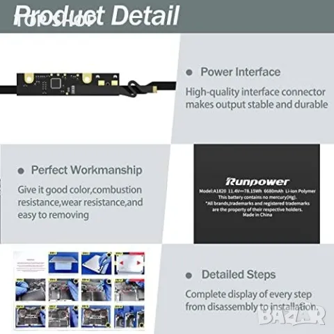 Нова Батерия за лаптоп съвместима с MacBook Pro 15 инча, снимка 2 - Захранвания и кутии - 49956891