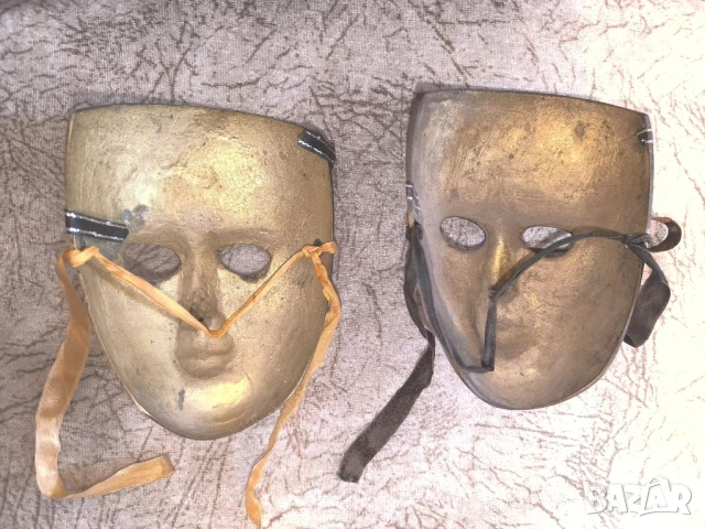 два броя стари метални маски, снимка 2 - Колекции - 50504743