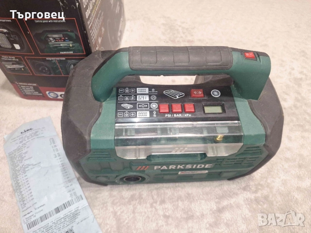 Aкумулаторен компресор и въздушна помпа 20V Парксайд /Parkside PKA 20 Li B2, снимка 4 - Други инструменти - 53807411