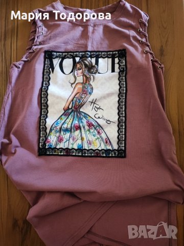 Блуза-потник пепел от рози, снимка 2 - Потници - 42224096