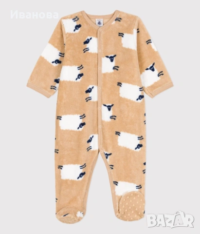 PETIT BATEAU Луксозна бебешка пижама от полар, снимка 3 - Комплекти за бебе - 53008059