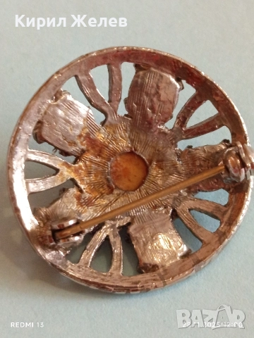 Винтидж Келтска брошка с имитация на АХАТ Miracle 43926, снимка 7 - Други - 52571716