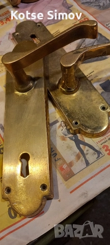 Масивна месингова дръжка, снимка 4 - Интериорни врати - 52695023