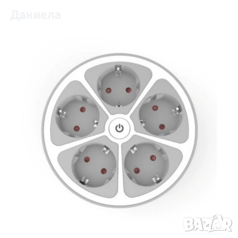 Кръгъл разклонител Muhler с ключ 5 гнезда, 1,5 метра