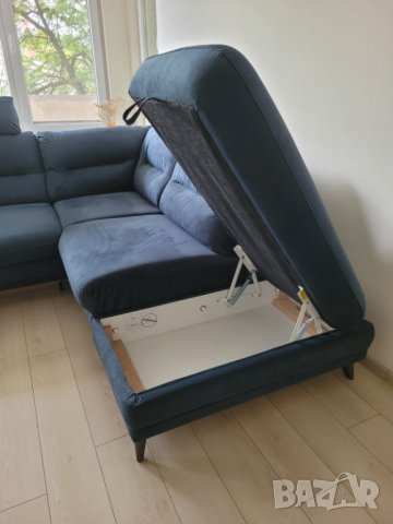Продавам ново канапе с разтегателно легло и лежанка, снимка 4 - Дивани и мека мебел - 41680923