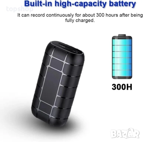 НОВ, ТЕСТВАН STTWUNAKE 64GB мини диктофон с гласово активиране, цифров аудио рекордер..., снимка 6 - Друга електроника - 51637875