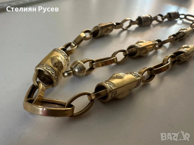 30.58гр 63см мъжки златен ланец версаче / златно колие / синджир / ланец / злато / златен / GOLD 585, снимка 6 - Колиета, медальони, синджири - 50945139