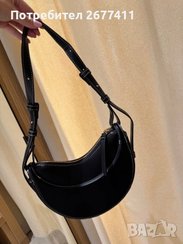 Polene дамска черна чанта , снимка 6 - Чанти - 53276327