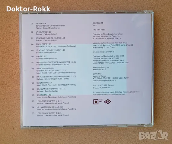 Issam Krimi – Barbara (Piano Solo) [2009, CD], снимка 4 - CD дискове - 49153519