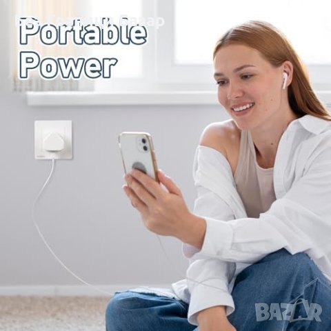 Нови 3 броя Бял USB Заряден Адаптер за iPhone/Samsung - Бързо Зареждане, снимка 5 - Друга електроника - 44259575