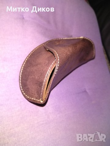 Калъвче марково на Фосил естествена кожа с кърпичка за слънчеви очила отлично, снимка 4 - Слънчеви и диоптрични очила - 41045748