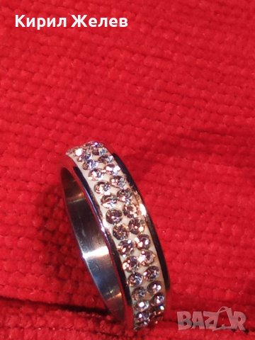 АРТ-ХАЛКА КРАСИВ ПРЪСТЕН БЛАГОРОДНА СТОМАНА с ЦИРКОН 9084, снимка 9 - Пръстени - 31283185