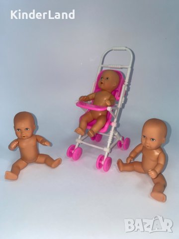 Малки бебета с количка, снимка 1 - Кукли - 41762296