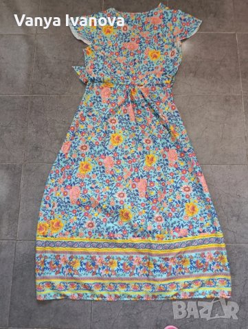 Дълга рокля на цветя, снимка 5 - Рокли - 50754711