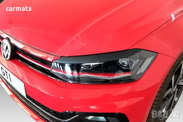 Вежди за фарове за VW Polo MK6 (2018-2025) - EU - Черни