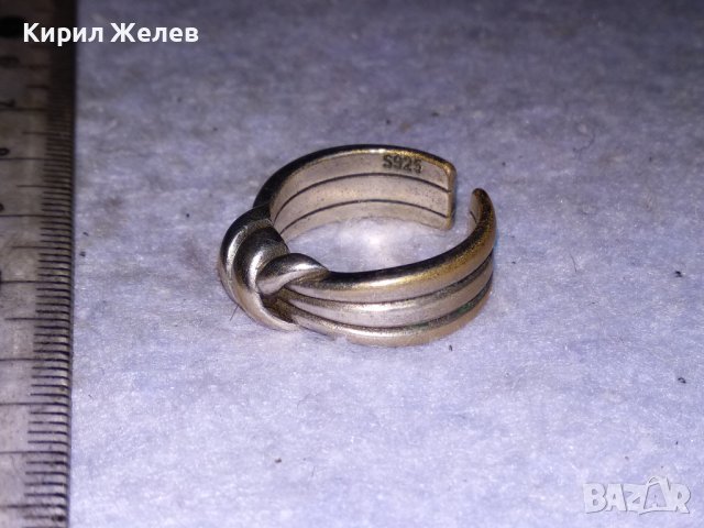 Стар АРТ НУВО ПОСРЕБРЕН БРОНЗОВ ПРЪСТЕН - ПАНДЕЛКА с ПЕЧАТ S925 РЕГУЛИРУЕМ РЕТРО МОДЕЛ 38511, снимка 15 - Антикварни и старинни предмети - 41451022