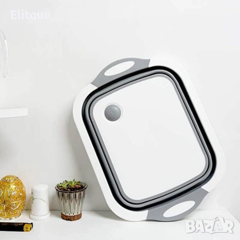 Многофункционална сгъваема дъска за рязане - леген с тапа, снимка 6 - Други - 52896404