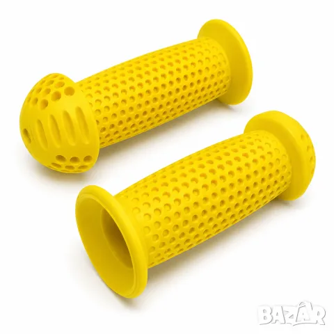Жълти детски дръжки за велосипед 95 mm комплект 2 броя
