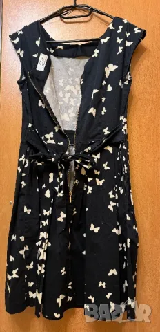 Елегантна памучна черна рокля без ръкав, снимка 5 - Рокли - 47595318