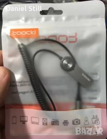 Toocki Bluetooth Aux Adapter Dongle USB To 3.5mm Jack Донгъл Кабел
