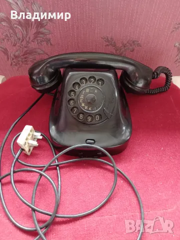 Телефон-български от бакелит, снимка 1