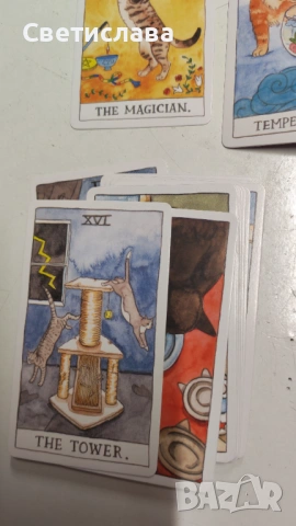 Карти Таро с котки, снимка 5 - Карти за игра - 53097523