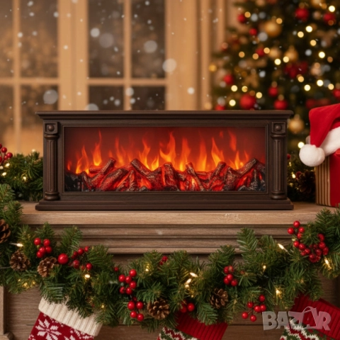 Голяма LED камина с ефект на жар – уют и атмосфера без дим и огън SP47, снимка 4 - Декорация за дома - 52713784