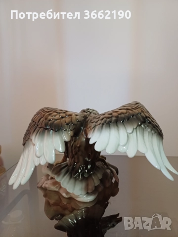 Порцеланов орел, снимка 3 - Декорация за дома - 52497980