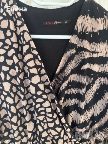 Рокля в черно и златисто, снимка 5 - Рокли - 53137943