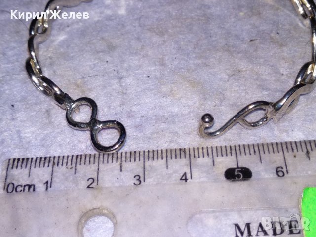 СРЕБРИСТА АЖУРНА РЕТРО ГРИВНА от НЕРЪЖДАЕМА СТОМАНА с КАМБАНКИ / ЗВЪНЧЕТА 38315, снимка 6 - Гривни - 41148038