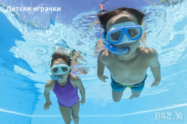 Детски комплект маска и шнорхел за плуване Aqua, Bestway, UV защита, снимка 4 - Други - 50061832