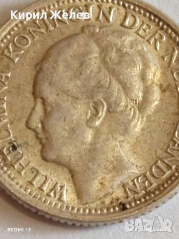 Сребърна монета 10 цента 1941г. Нидерландия Кралица Вилхелмина за КОЛЕКЦИЯ 44754, снимка 7 - Нумизматика и бонистика - 53653974