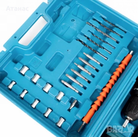 Акумулаторен винтоверт с две батерии и аксесоари, снимка 7 - Винтоверти - 52573160