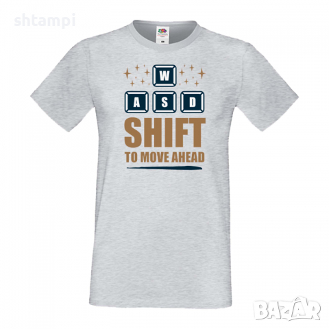 Мъжка тениска WASD Shift To Move, снимка 4 - Тениски - 36196151