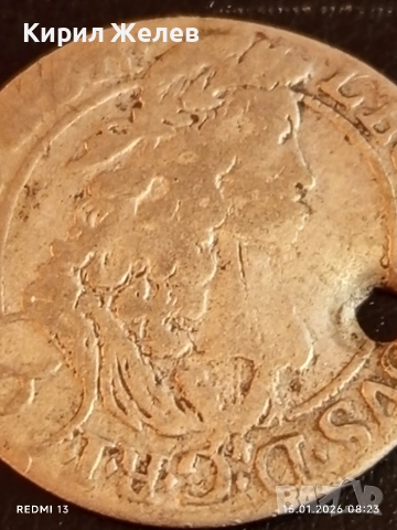 Сребърна монета 6 кройцера 1693г. Леополд първи Австрия за КОЛЕКЦИЯ 52903, снимка 2 - Нумизматика и бонистика - 53104372