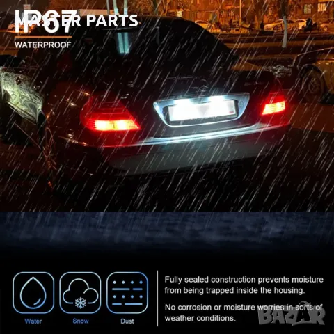 LED плафони заден регистрационен номер Mercedes W211 S211 S203 W219 R171 Tesla Model S , снимка 6 - Части - 47680121
