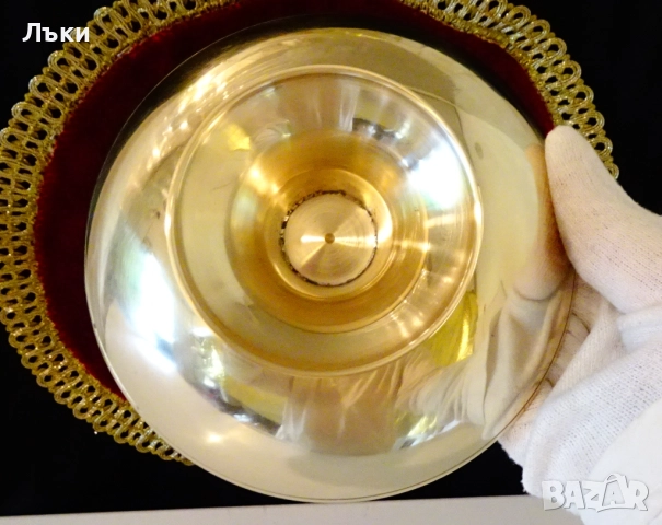 Бронзова фруктиера,купа с Роза,цветен клетъчен емайл. , снимка 3 - Антикварни и старинни предмети - 51711332