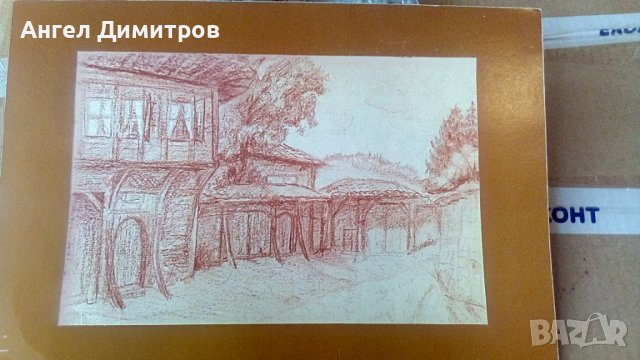 Никола Костов картина пастел Копривщица , снимка 1 - Картини - 41726761