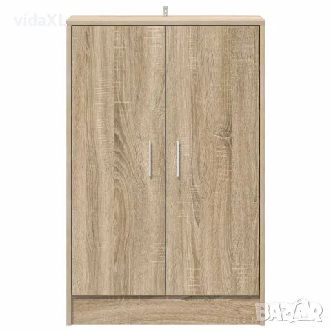 vidaXL Шкаф за обувки, дъб сонома, 60x35x92 см, инженерно дърво, снимка 4 - Шкафове - 56147872