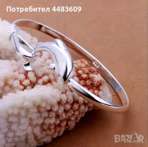 Твърда сребърна гривна , снимка 3 - Гривни - 53459295